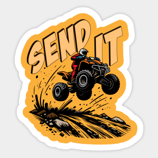 Send It on a Quad Bike Sticker